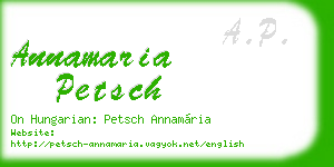 annamaria petsch business card