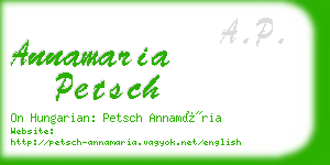 annamaria petsch business card